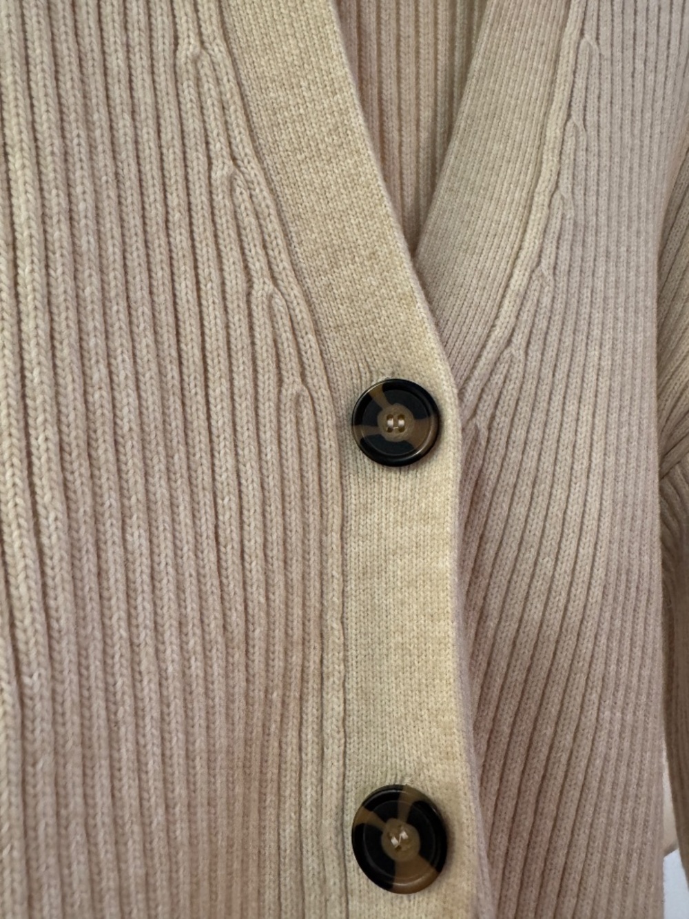 H&M Beige Oversized Ribbed Cardigan - Picture 3 of 4